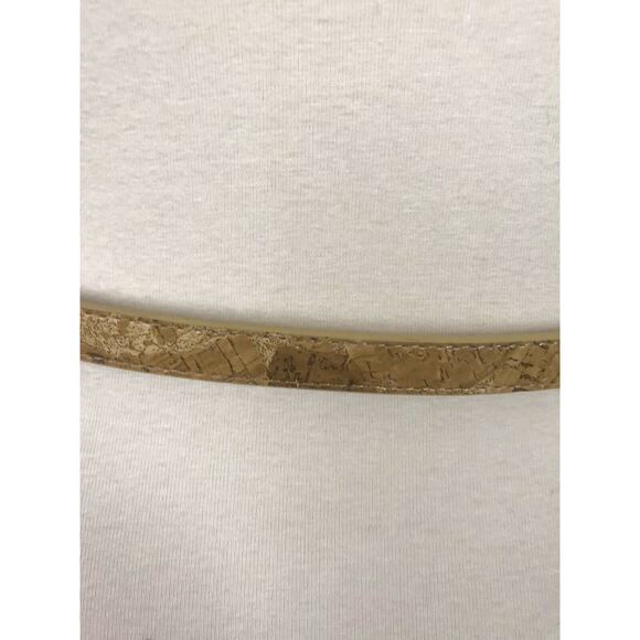 Via Spiga Brown Faux Leather Print Belt - Picture 5 of 5